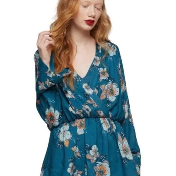 Free People Tuscan Dreams Tunic Top Turquoise Pink White Medium πΈ - Picture 4 of 16